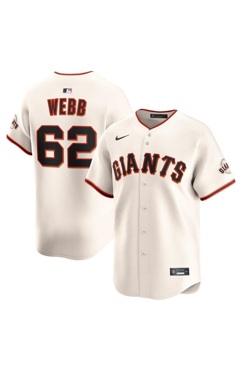 Nike Men
s Nike Logan Webb Cream San Francisco Giants Home Limited Player Jersey, Main, color, 