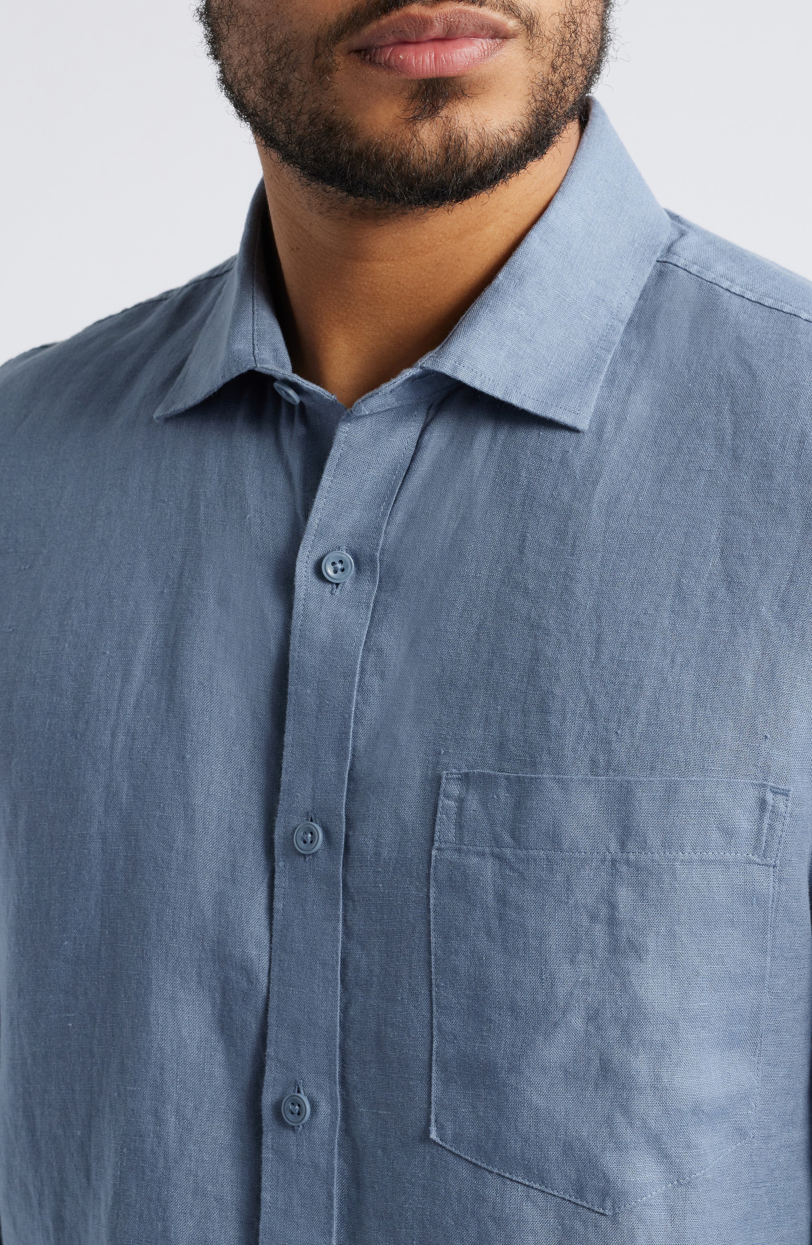 Linen Button-Up Shirt