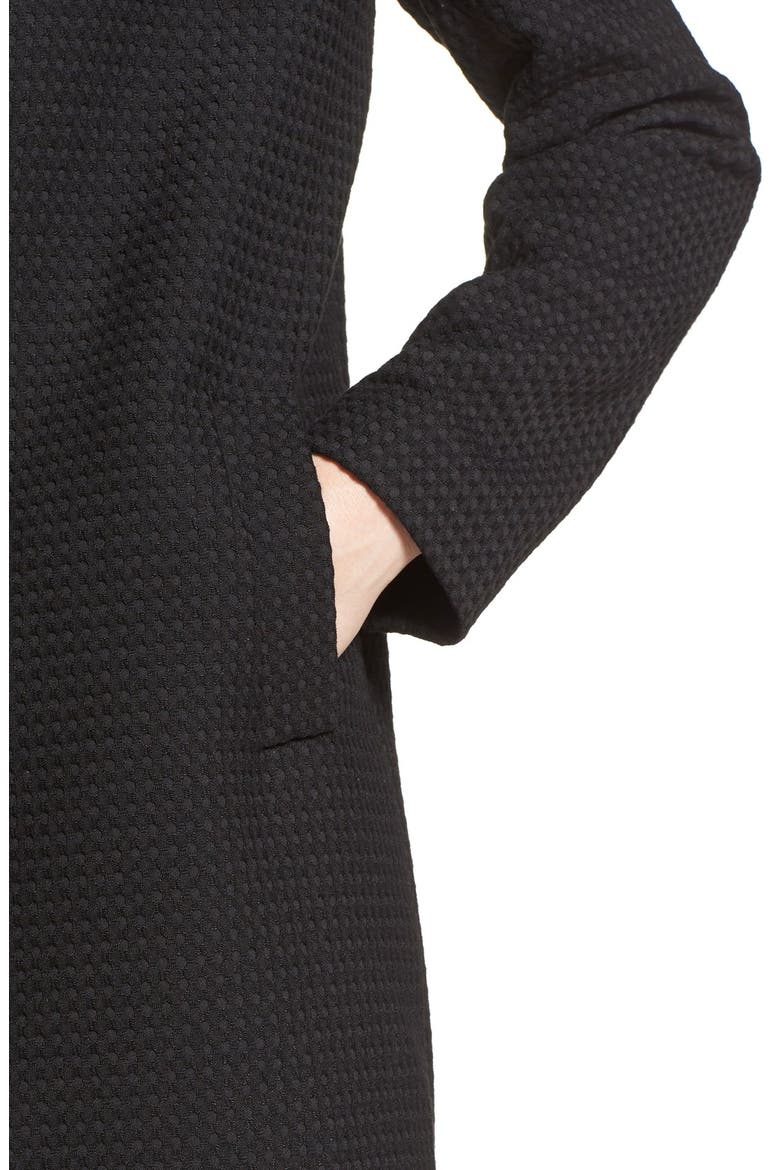 Textured Collarless Topper, Alternate, color, BLACK DOT PATTERN
