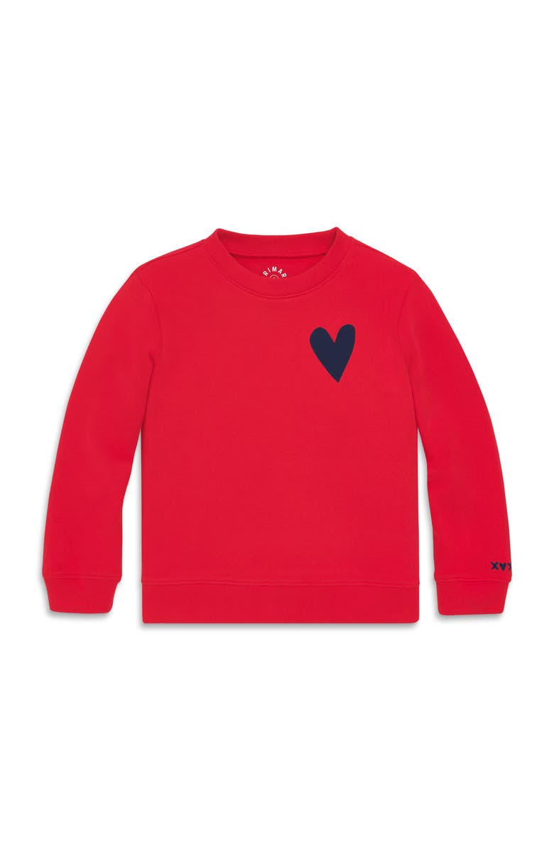 Primary Kids Heart Sweatshirt, Main, color, Lollipop Navy