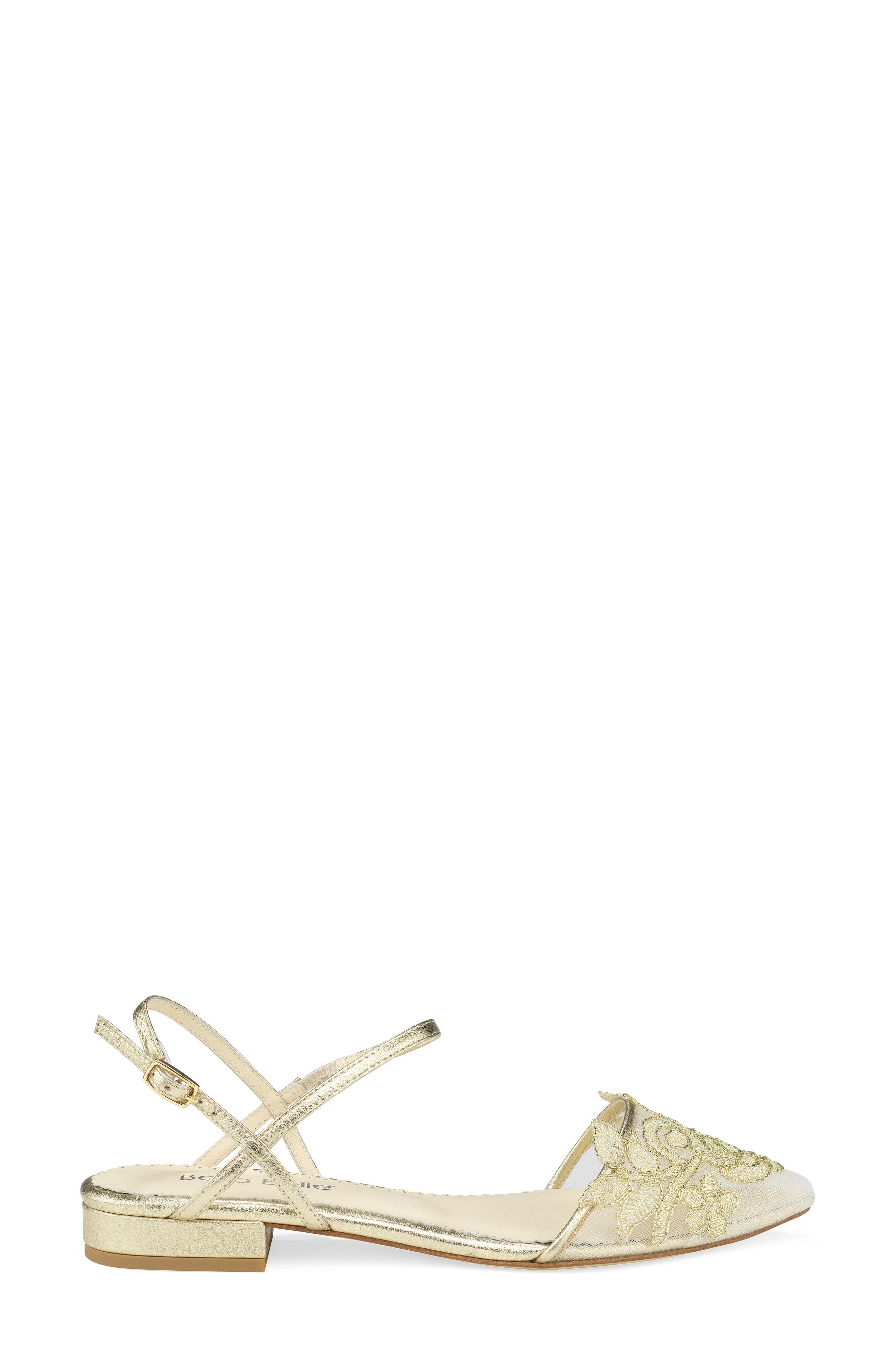 Bella Belle Shirley Embroidered Mesh Pointed Toe Flat, Alternate, color, 