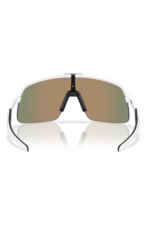 Oakley Prizm™ Everyday 34mm Rectangular Sunglasses In Matte White Prizm Ruby