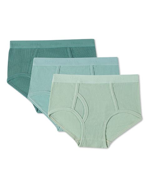3 Pair Ribbed Tag-Free Briefs, Solid Colors (Toddler, Little Kid & Big Kid)