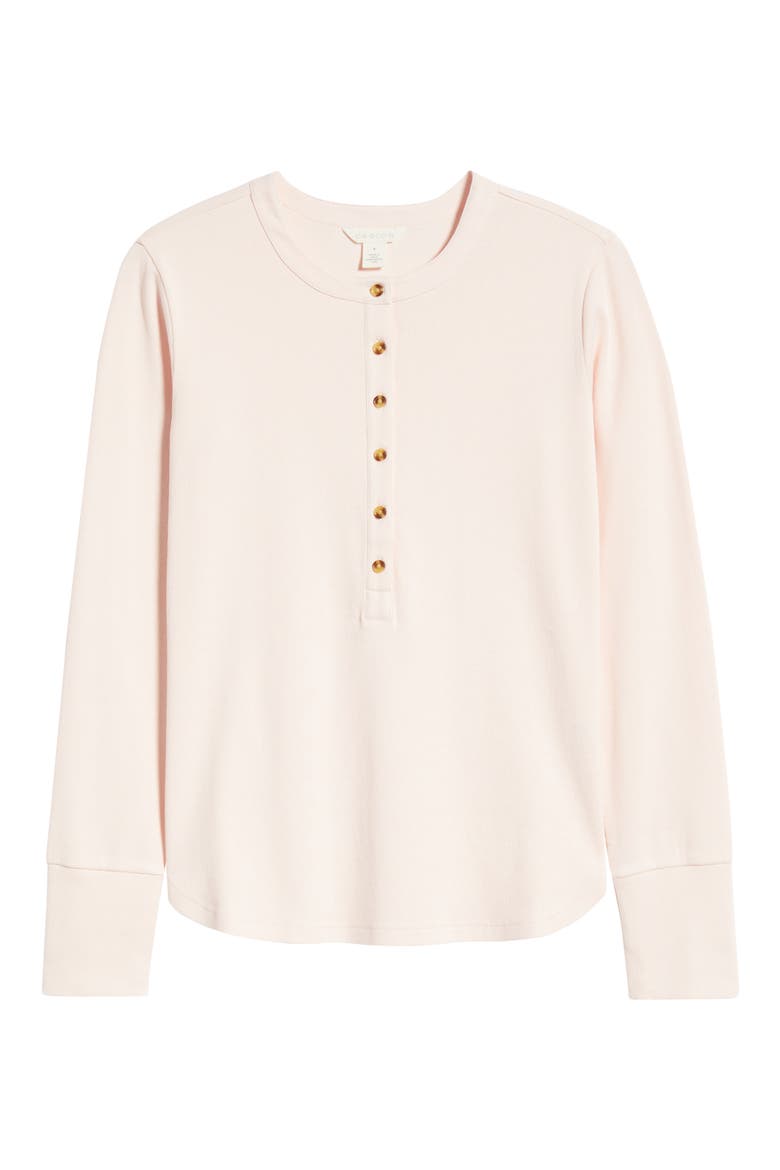 Rib Henley, Alternate, color, PINK FRESCO