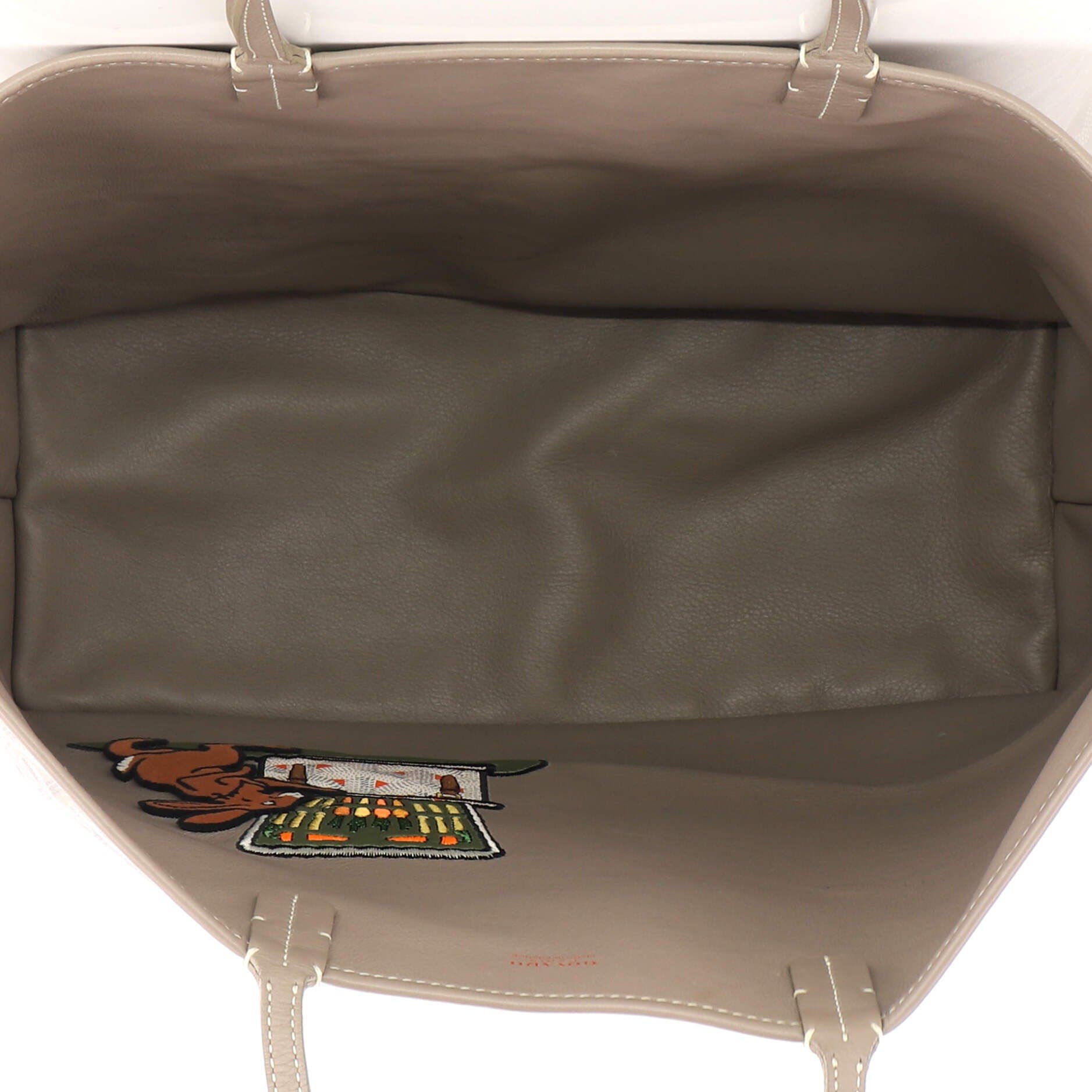 Anjou Reversible Tote Embroidered Coated Canvas PM, Alternate, color, Grey