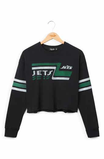 Jets Retro Graphic Cropped Sweatshirt