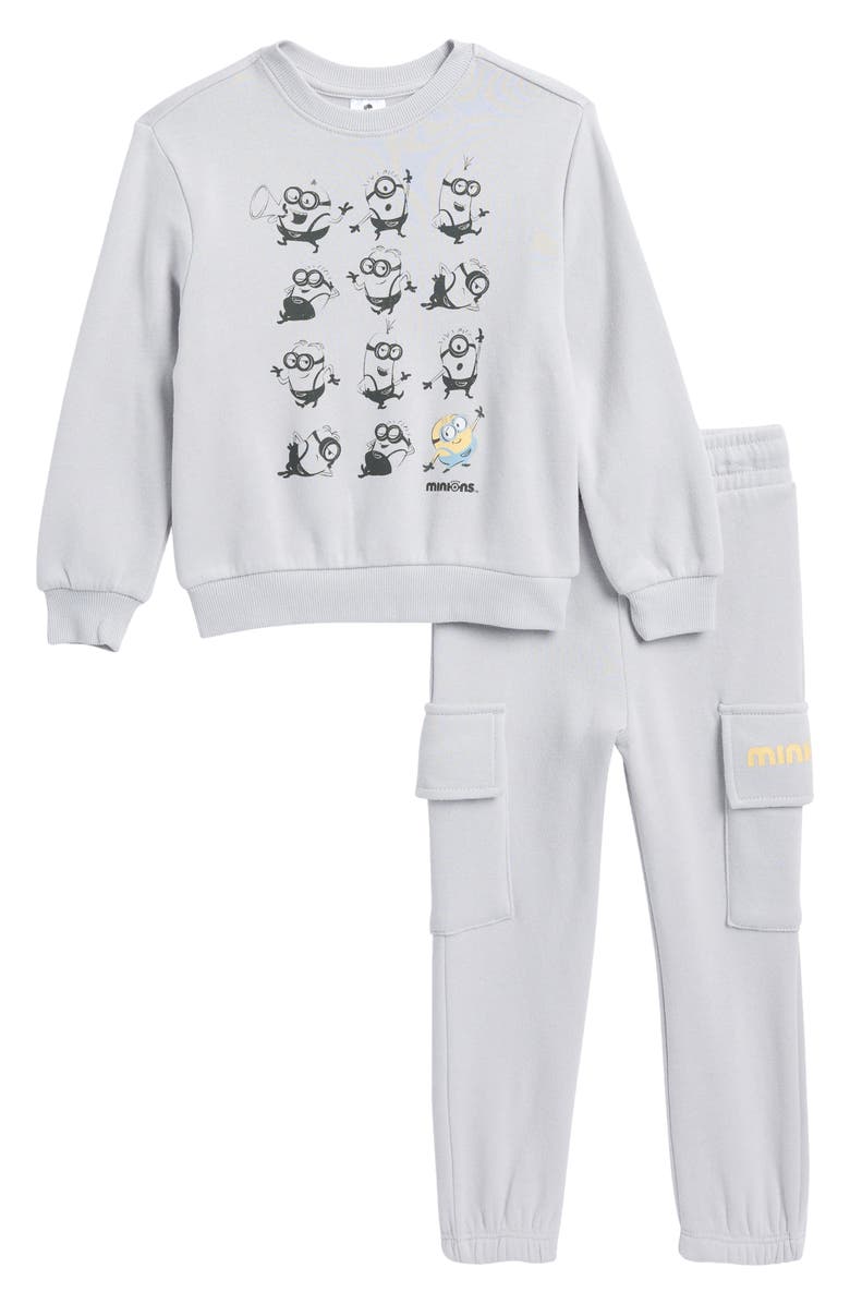 Tucker + Tate Kids' Minions Cotton Blend Graphic Sweatshirt & Cargo Joggers Set, Main, color,