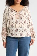 Lucky Brand Split Neck Top