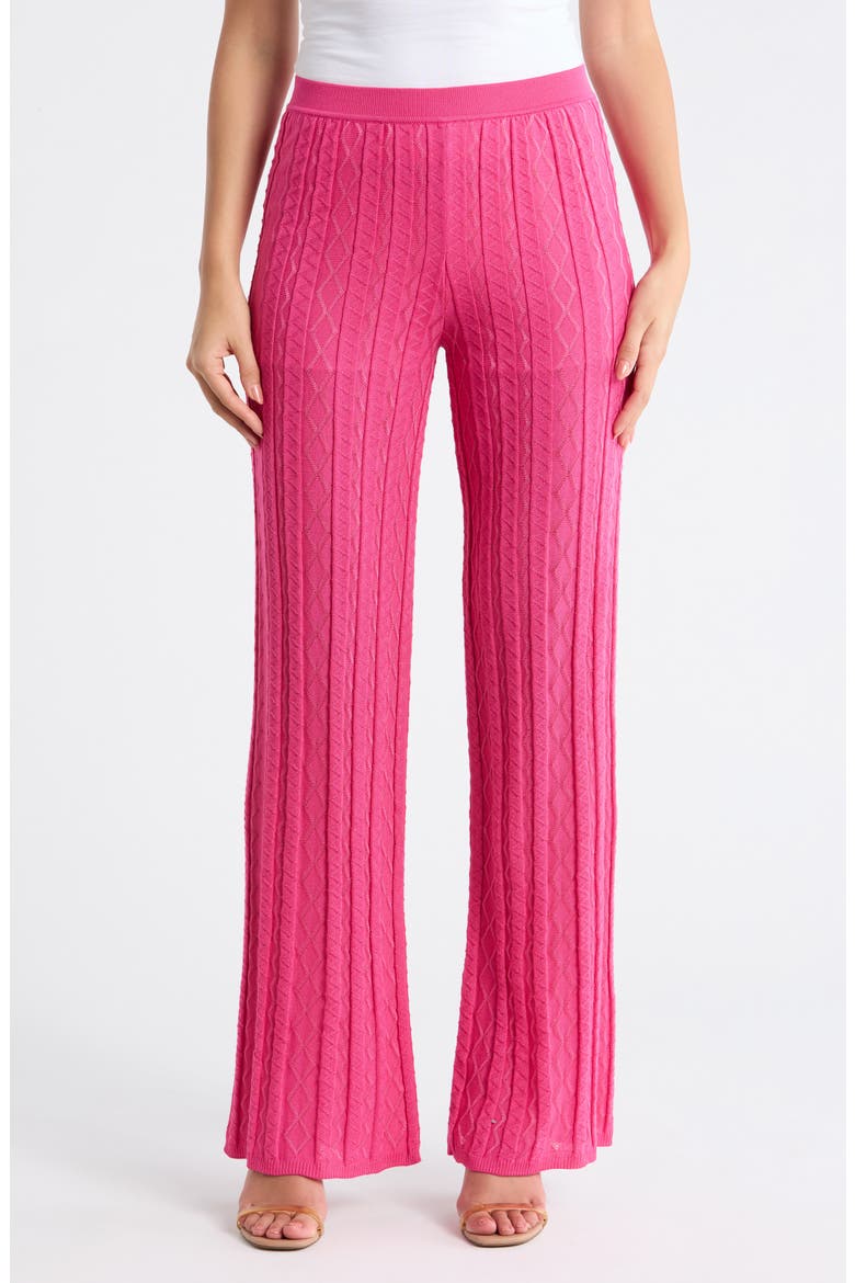 Pantalone Pull-On Wide Leg Pants, Main, color, FUXIA TONES
