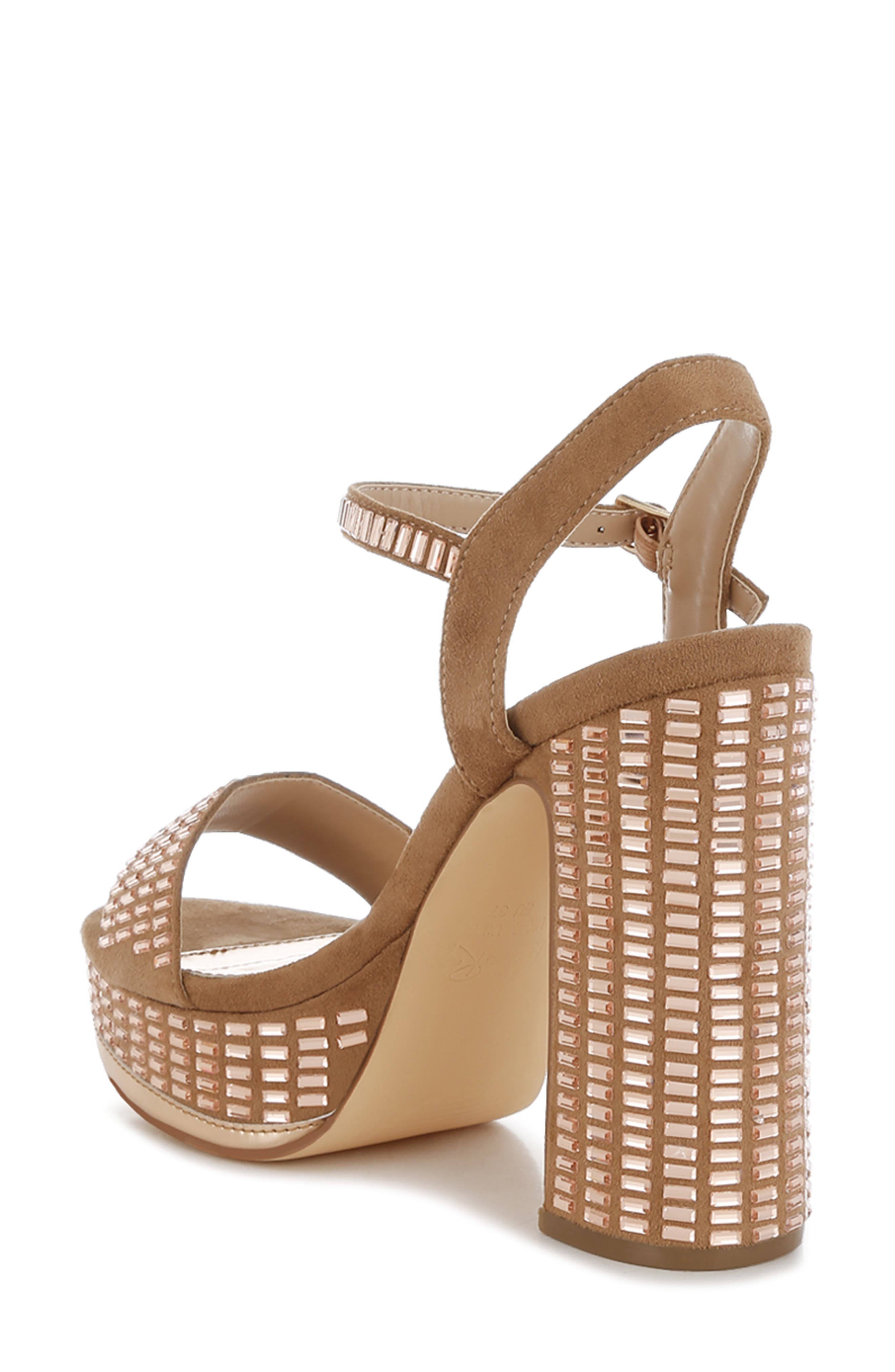 Starlet Rhinestone Platform Sandal, Alternate, color, TAN