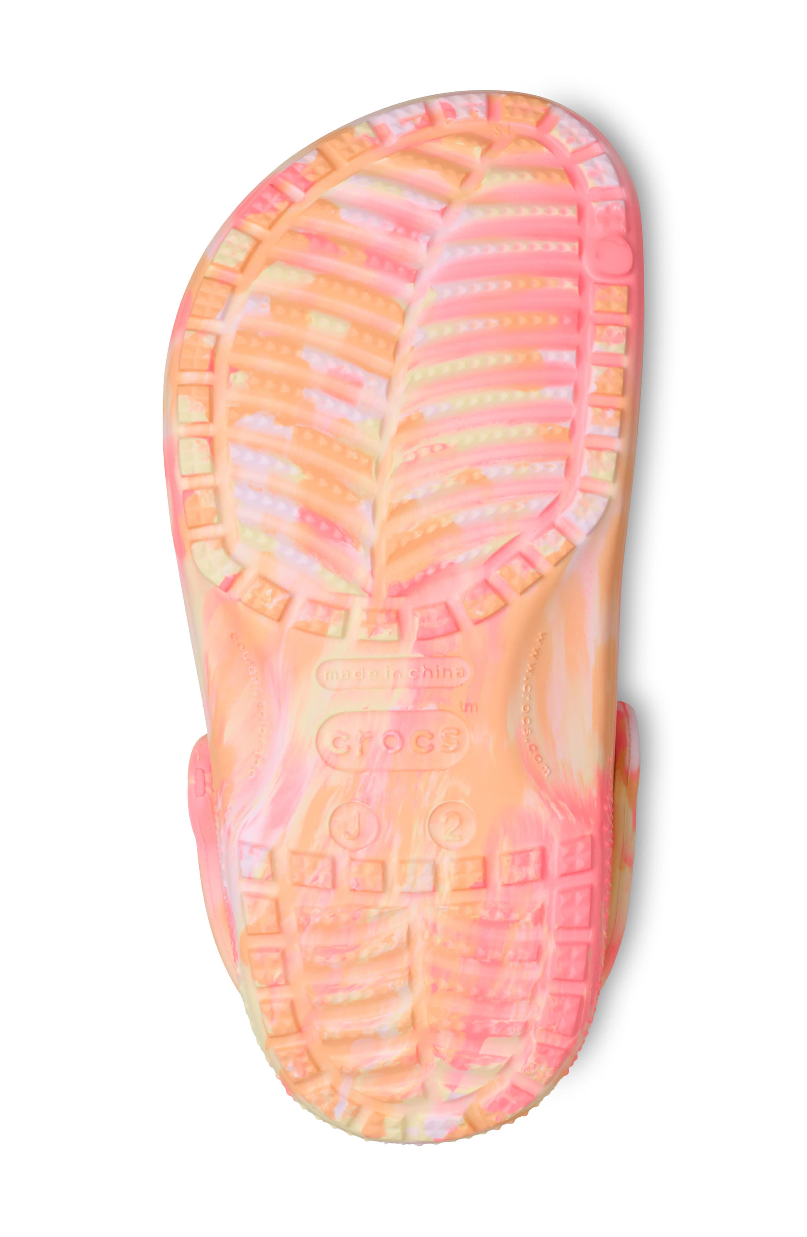 Kids' Classic Marbled Clog, Alternate, color, GUAVA/ MULTI