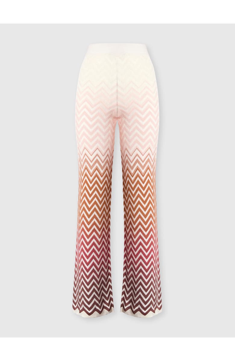 Missoni Chevron Dégradé Cotton And Viscose Trousers, Main, color, Green& Brown