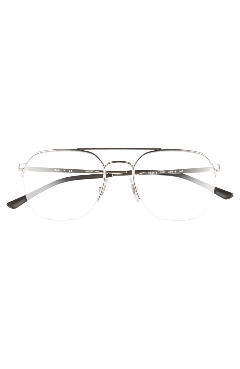 Ray-Ban 51mm Aviator Optical Glasses, Alternate, color,