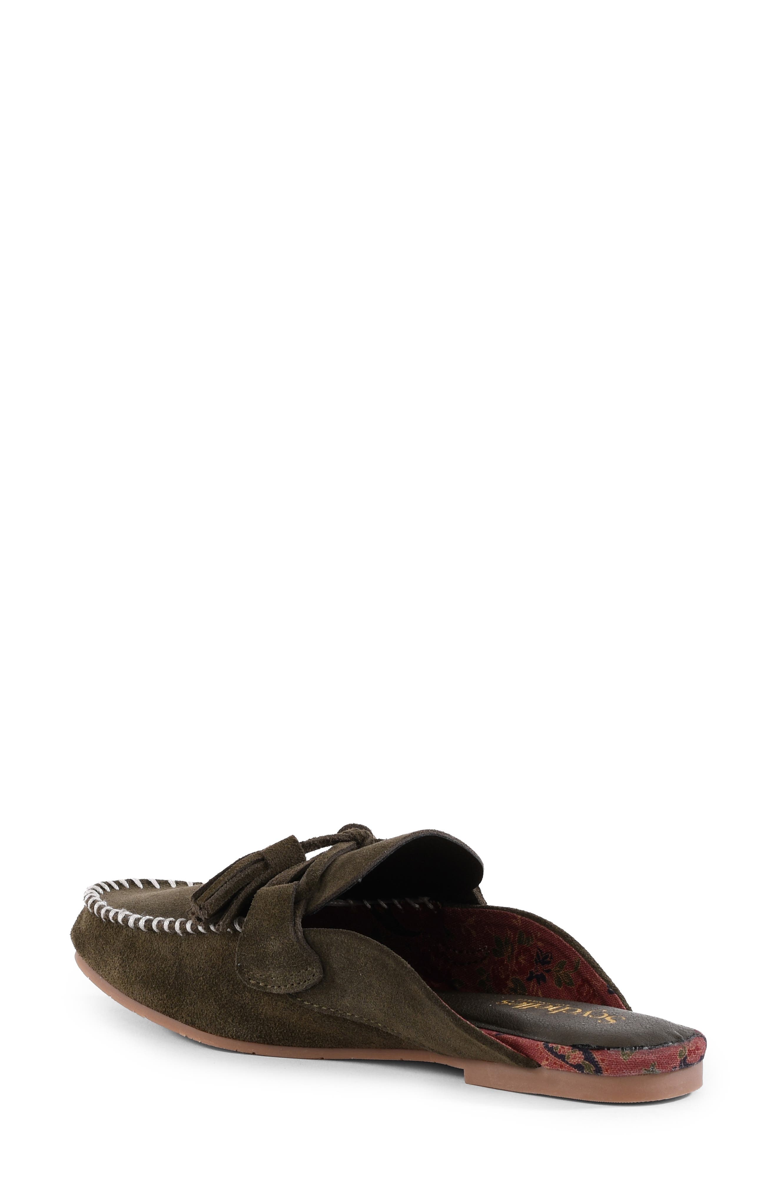 Silverlake Tassel Mule, Alternate, color, OLIVE