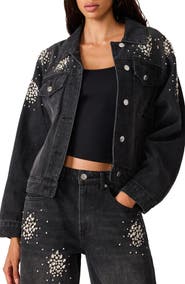 Steve Madden Clarke Embellished Denim Jacket