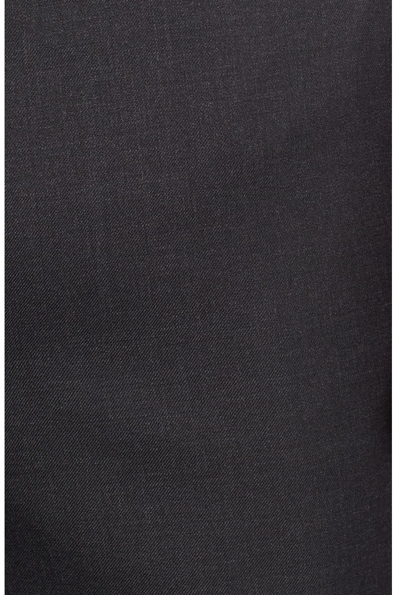 Luxury Flat Front Wool Dress Pants, Alternate, color, CHARCOAL GREY