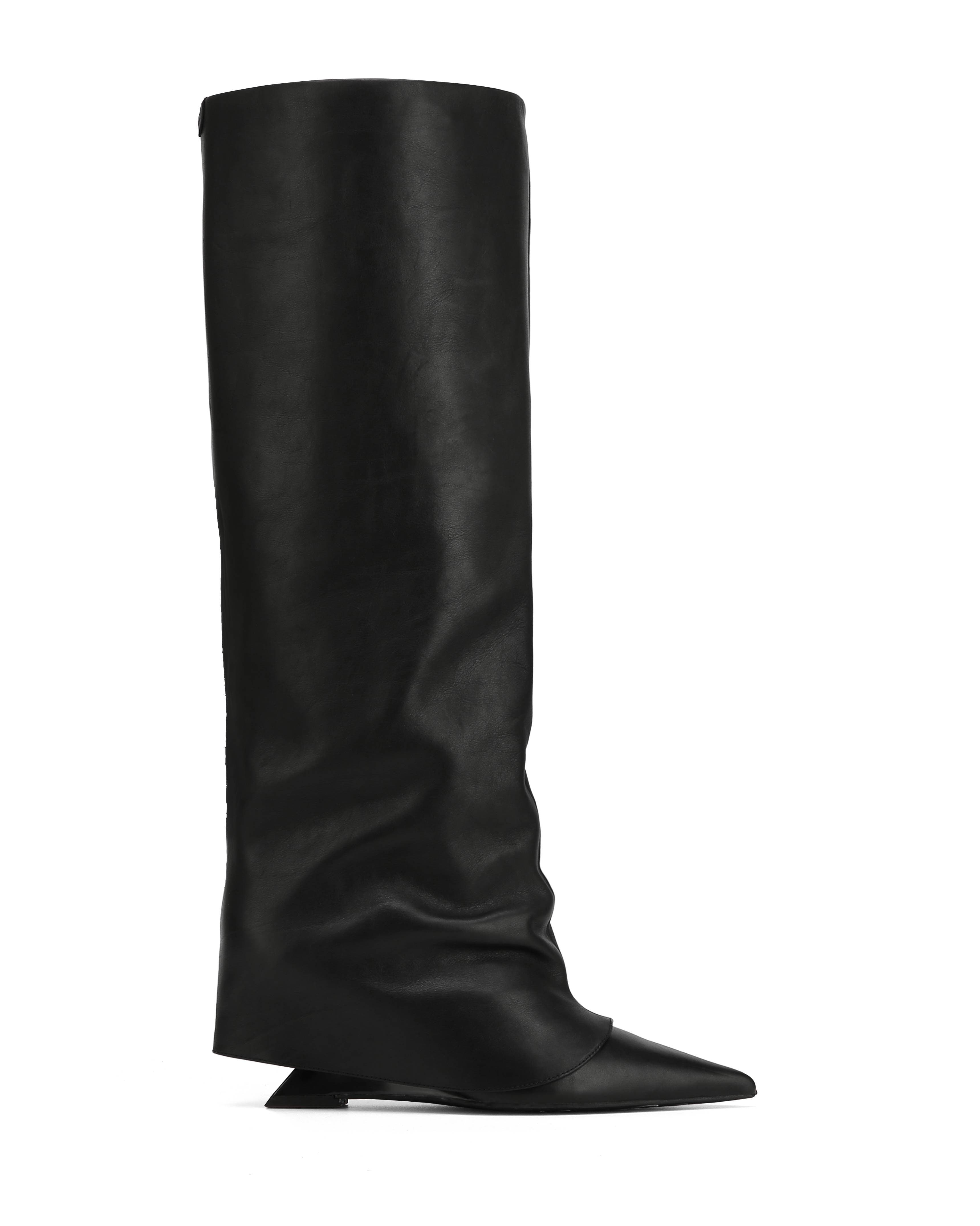 Naked Wolfe Stated Leather Boot, Alternate, color, Black