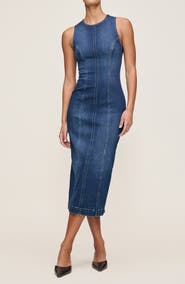 DL1961 Esme Denim Midi Sheath Dress