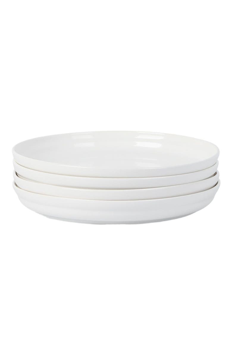 Stone Lain Virtuo Porcelain 4-Piece Dinner Plate Set, Main, color, White