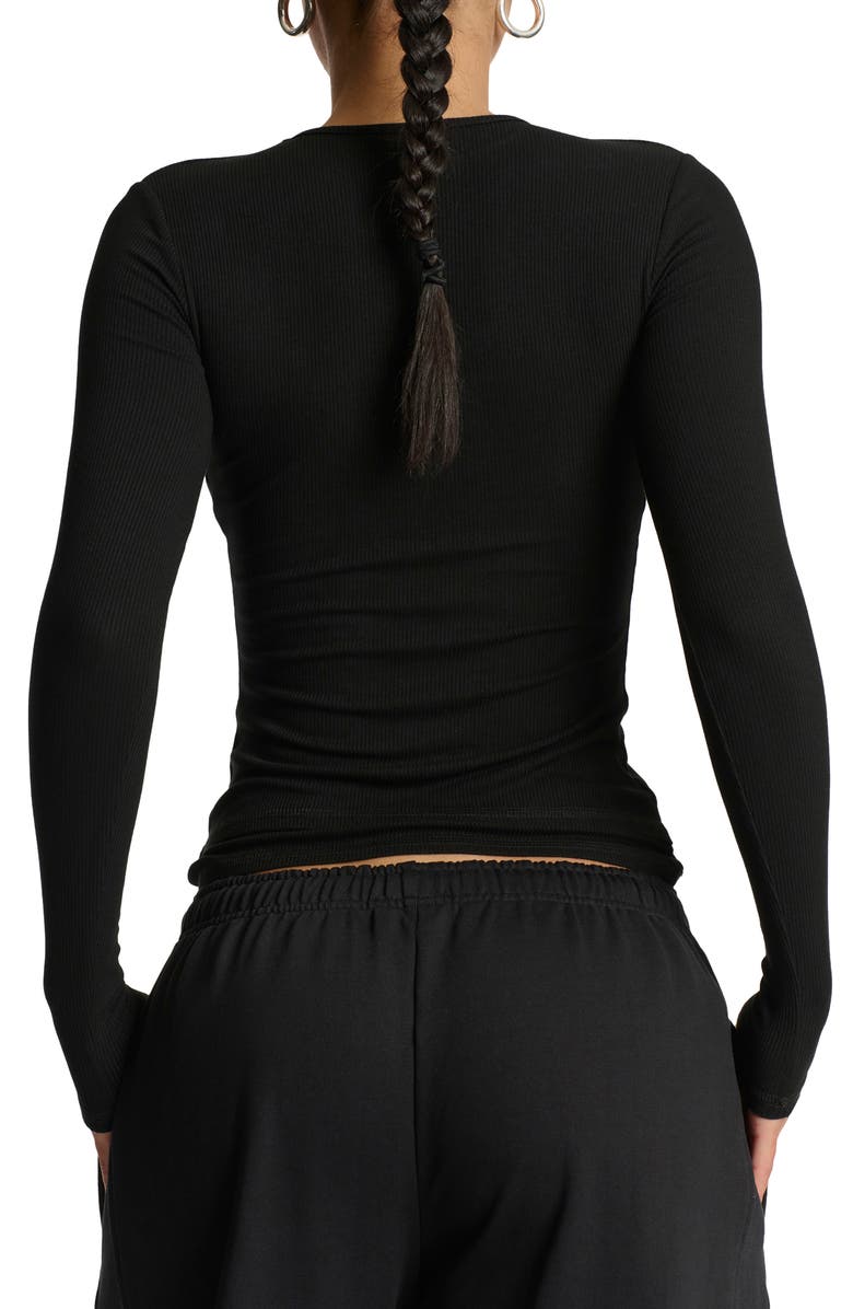 Naked Wardrobe Micro Rib Top, Alternate, color,