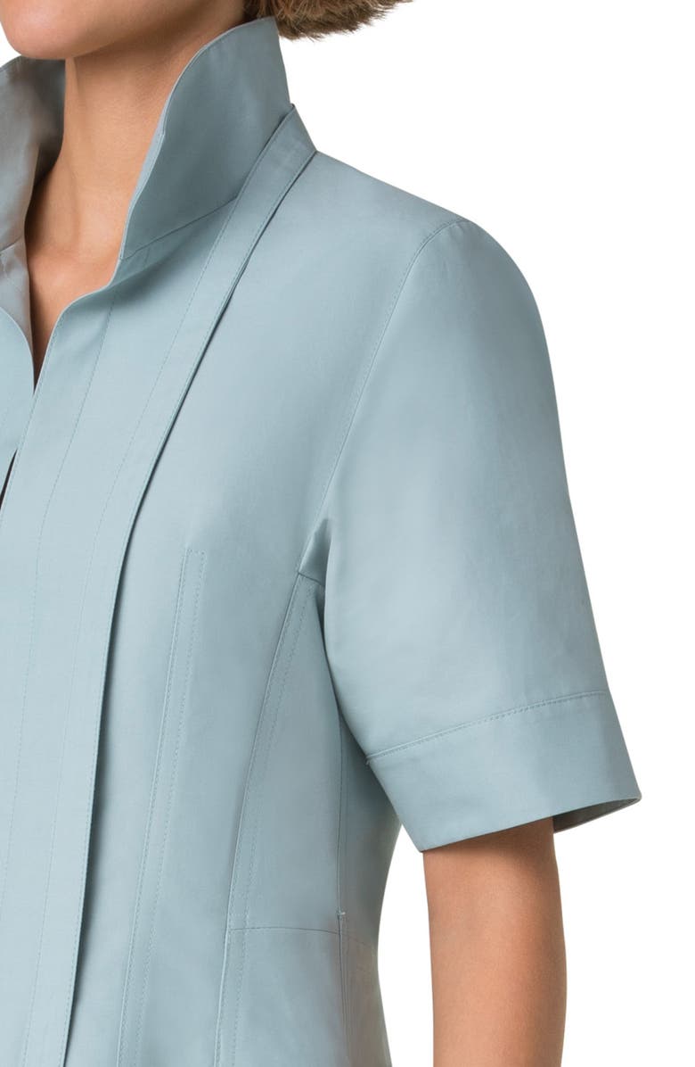 Akris Short Sleeve Poplin Dress & Tie Set, Alternate, color, 