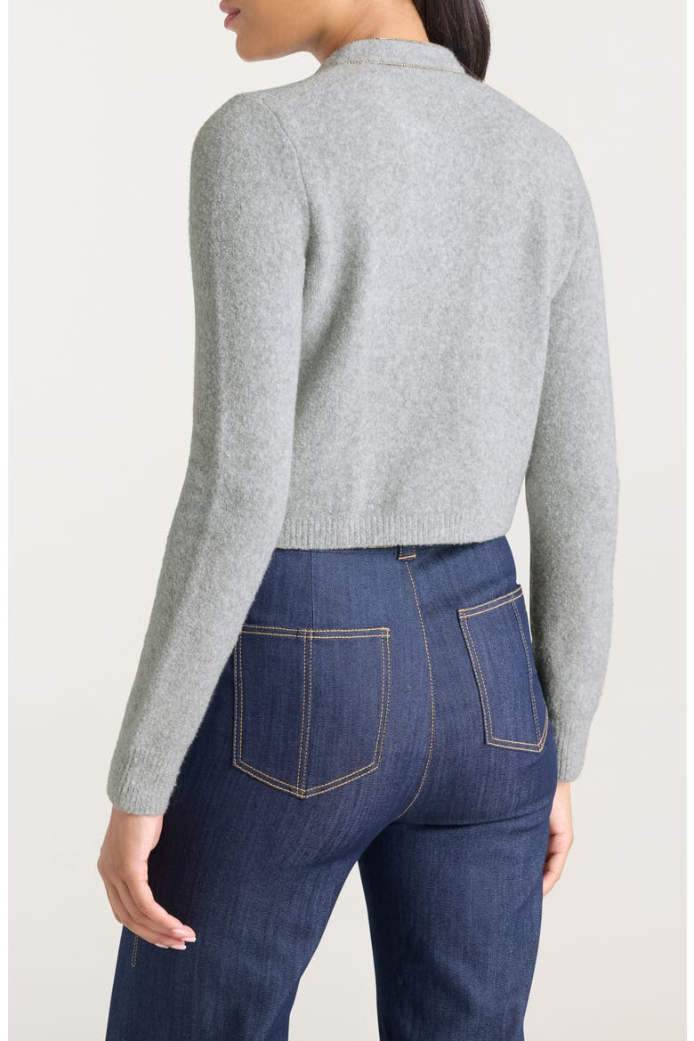Allura Cardigan, Alternate, color, HEATHER GREY/CLEAR