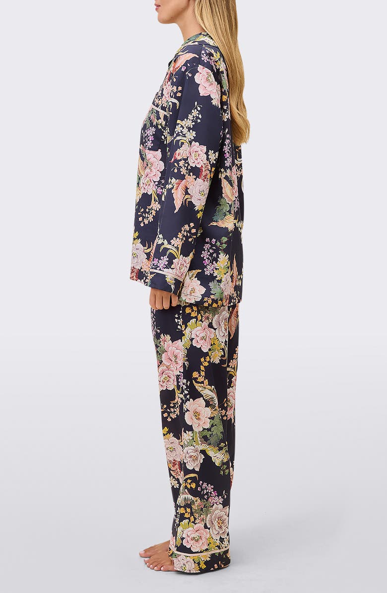 Papinelle Betsy Cotton Sateen Pajamas, Alternate, color, Navy