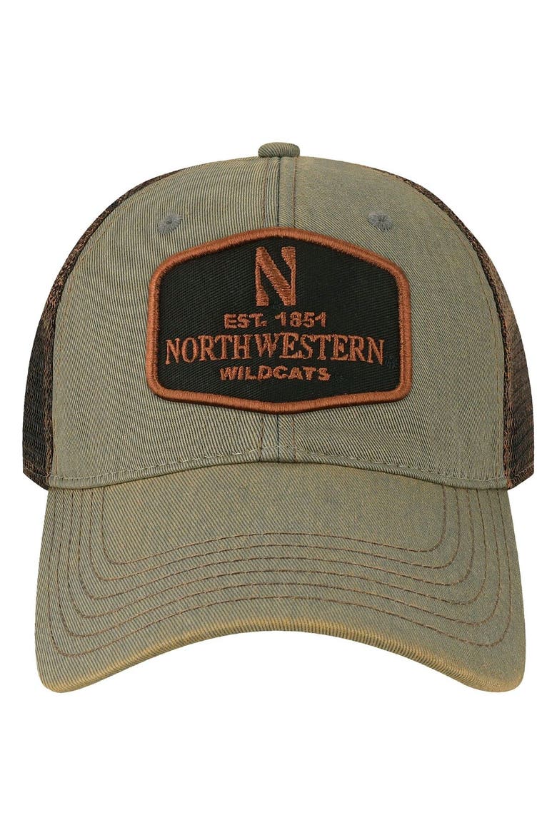 Men's Gray Northwestern Wildcats Practice Old Favorite Trucker Snapback Hat, Alternate, color, Gray