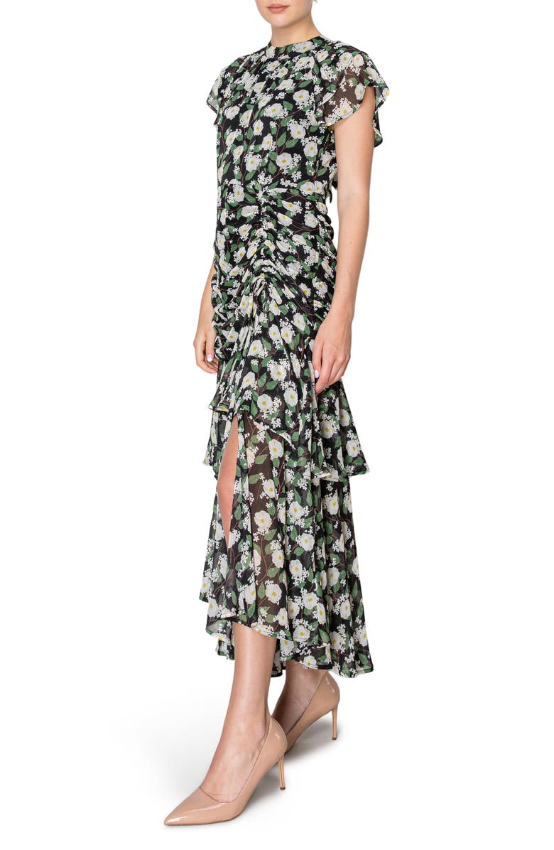 MELLODAY Mock Neck Ruffle Maxi Dress | Nordstromrack