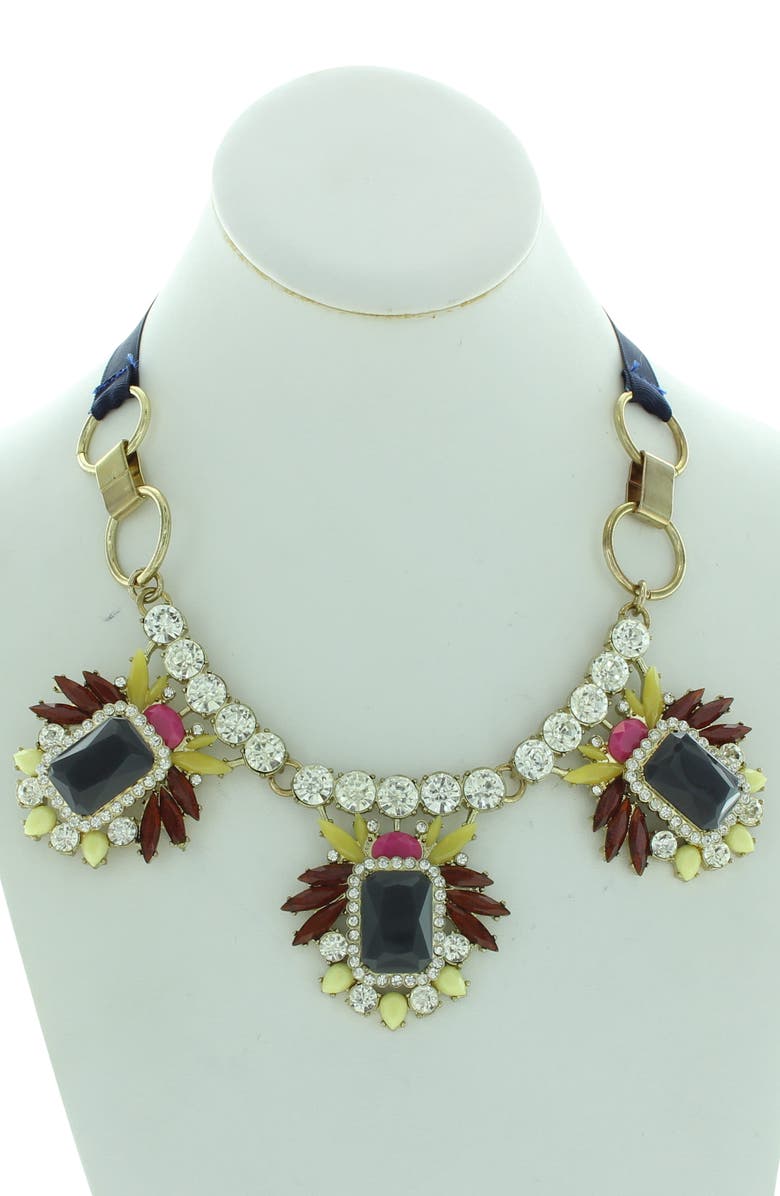 OLIVIA WELLES Rena Ribbon Necklace, Alternate, color, Gold / Multi