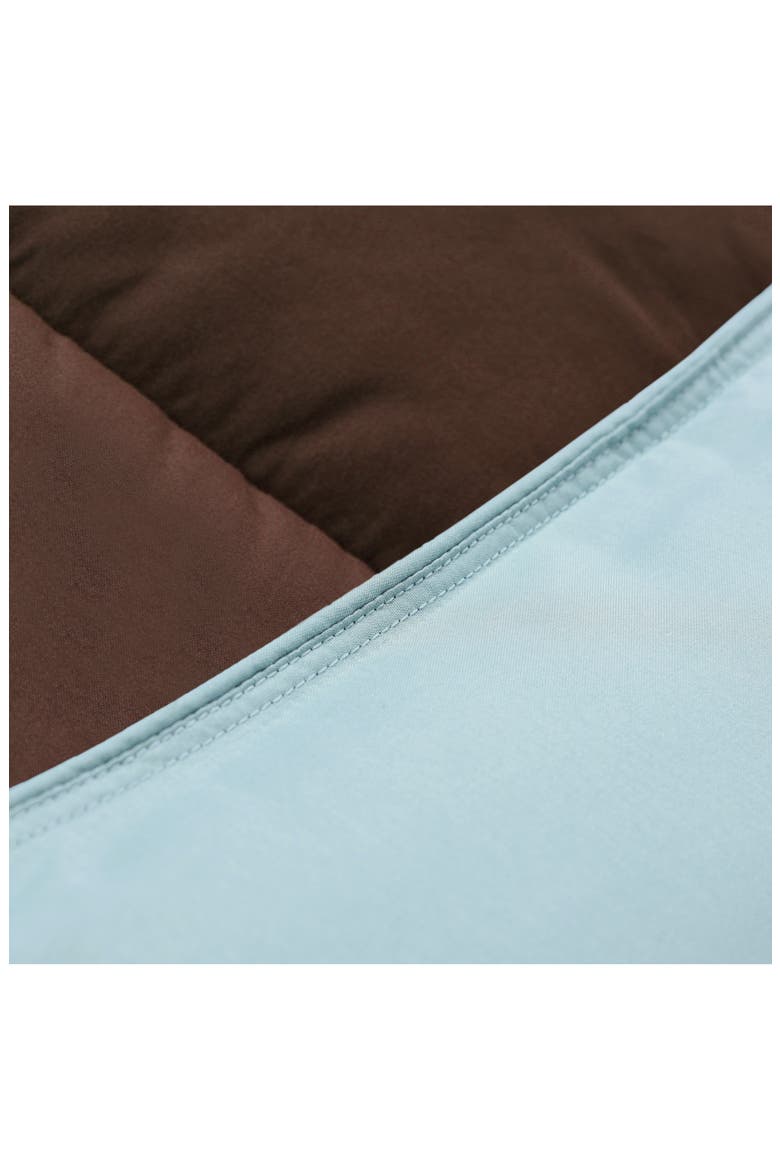 Classic All-Season Reversible Down Alternative Comforter, Alternate, color, CHOCO-SKY BLUE