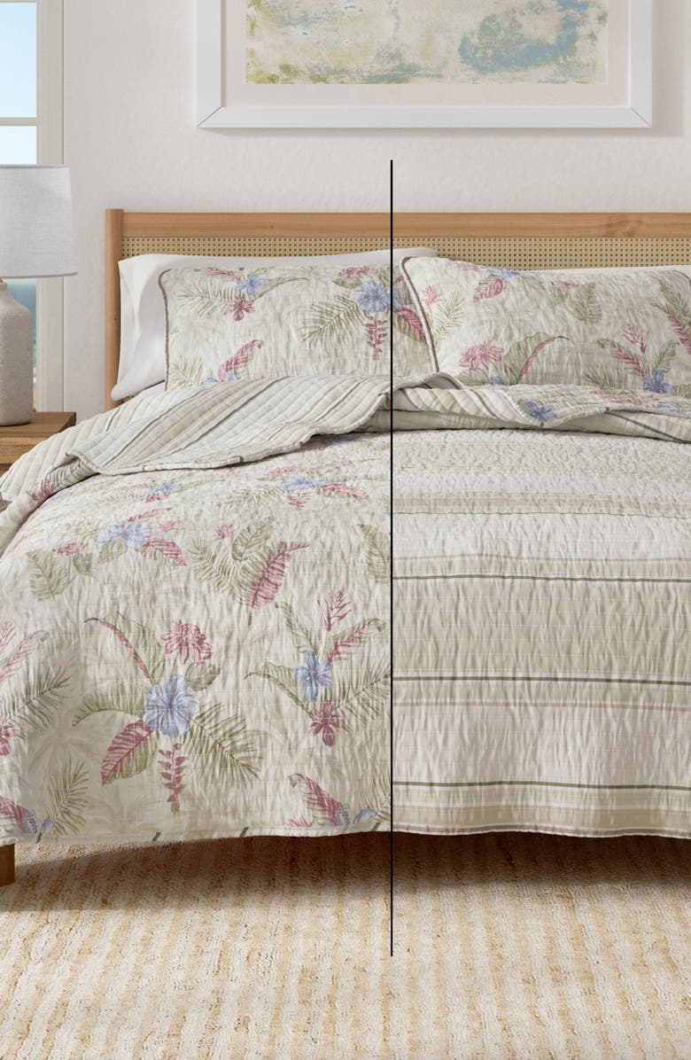 Woven & Weft Tropical Floral Cotton Quilt & Sham Set, Alternate, color, Tropical Floral