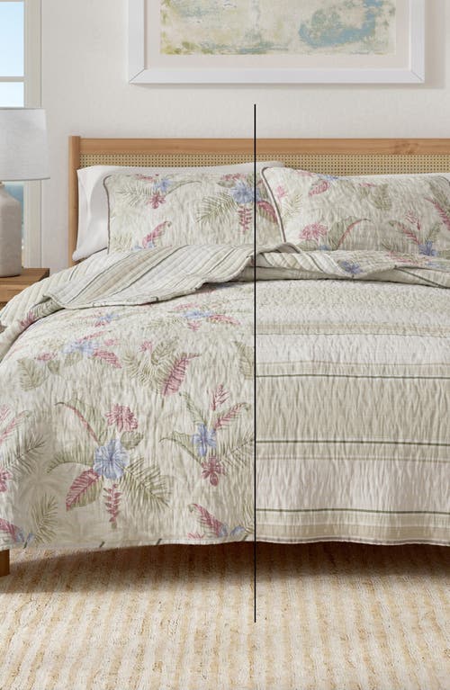Woven & Weft Tropical Floral Cotton Quilt & Sham Set In Tropical Floral
