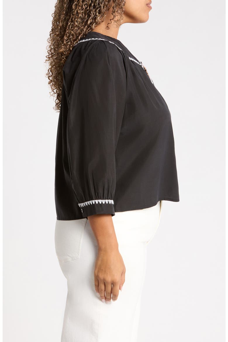 Embroidered Top, Alternate, color, BLACK