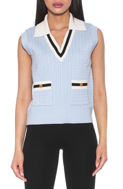 Michelle Cable Knit Sweater Vest