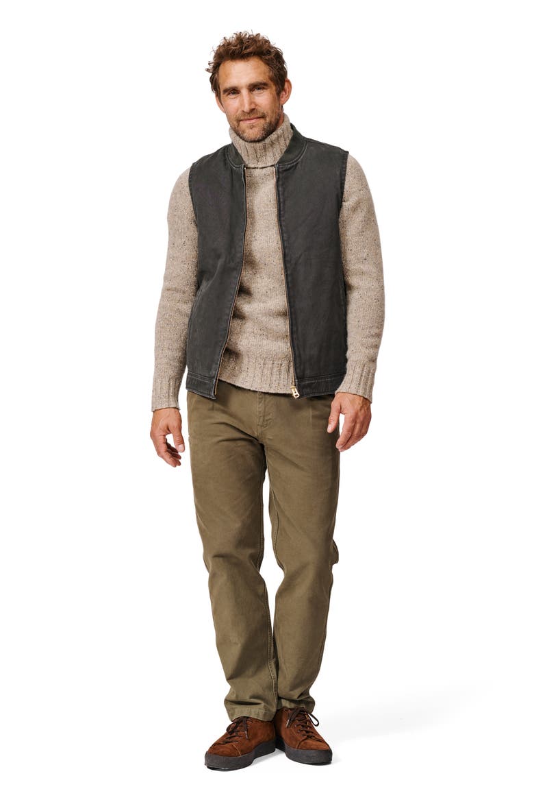 Duke Canvas Gilet Vest, Alternate, color, Washed Black