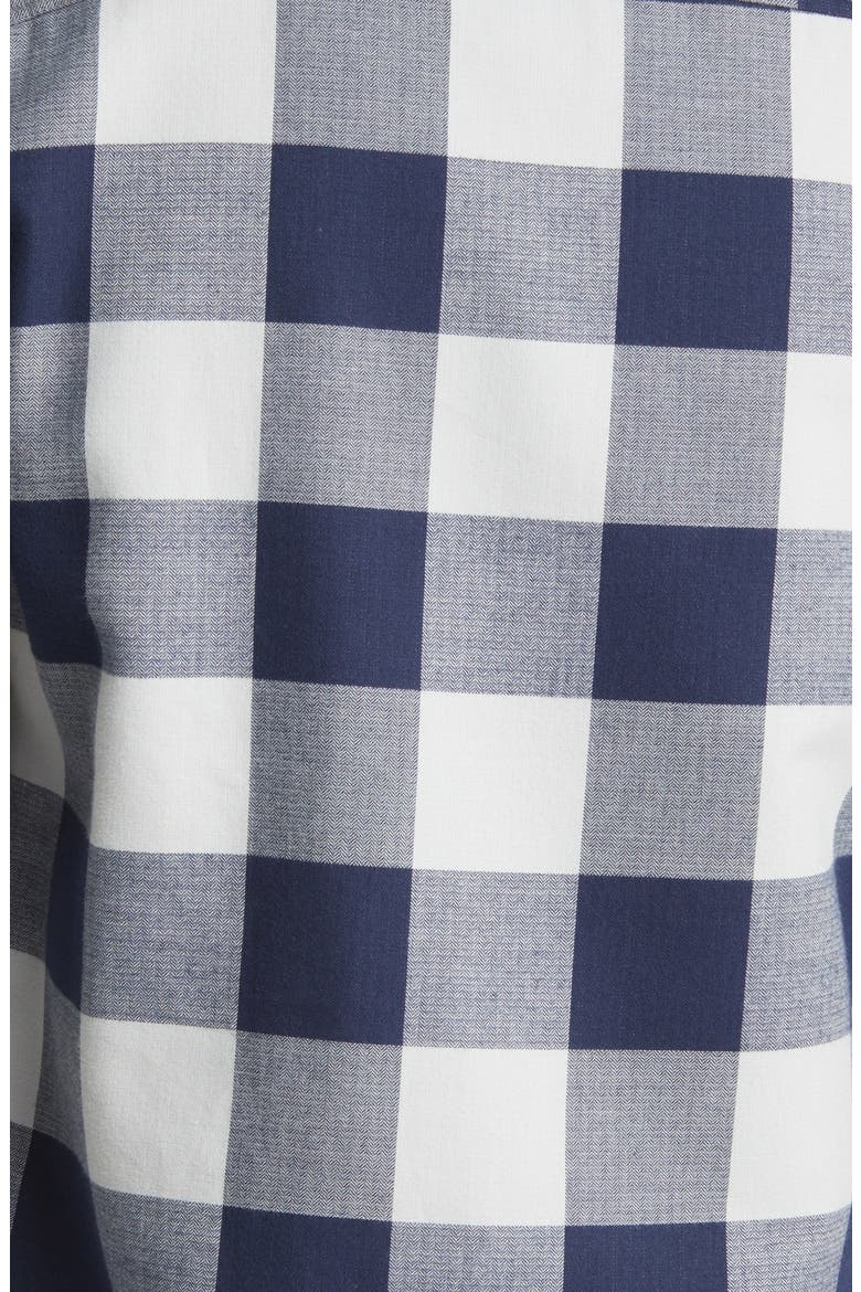 Trim Fit Buffalo Check Snap-Up Shirt Jacket, Alternate, color, GREY - NAVY BUFFALO