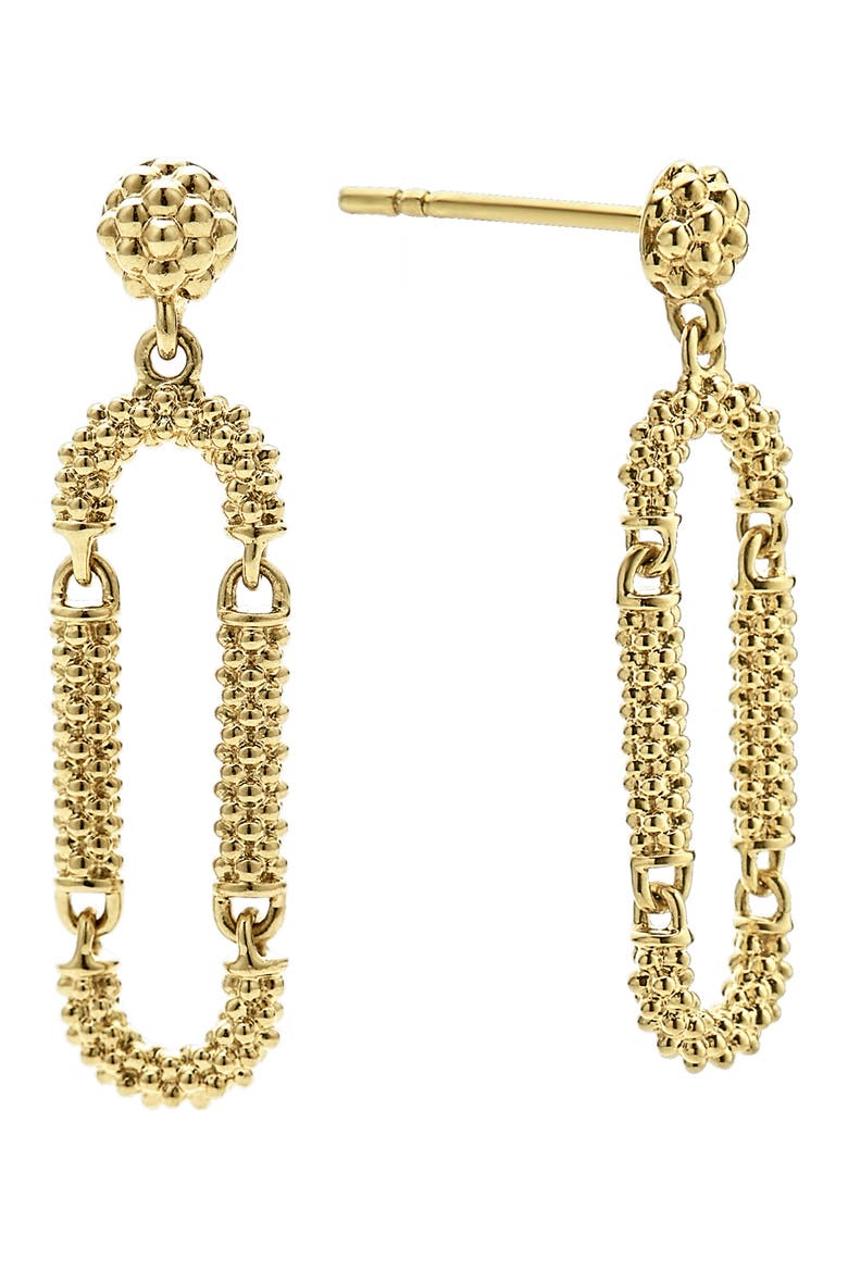 Caviar Drop Earrings, Alternate, color, GOLD
