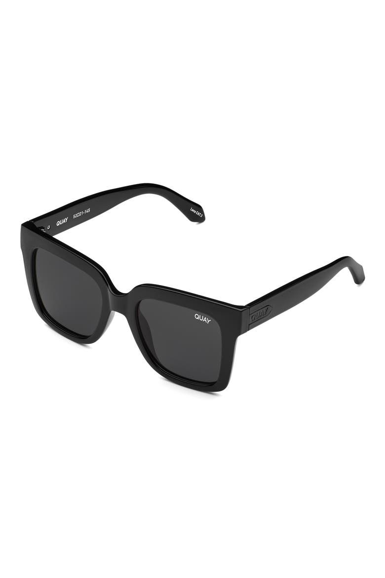 Icy 52mm Square Polarized Sunglasses, Alternate, color, BLK BLKPOL
