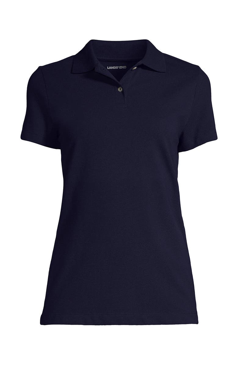 Lands' End Short Sleeve Basic Mesh Polo Shirt, Alternate, color, True Blue