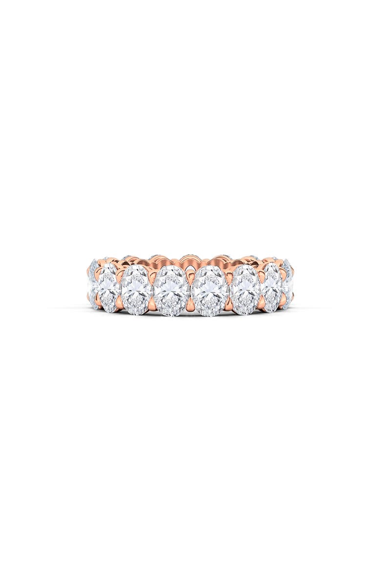 Oval Cut Lab Grown Diamond Eternity Band, Main, color, ROSE GOLD