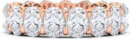 HauteCarat Oval Cut Lab Grown Diamond Eternity Band