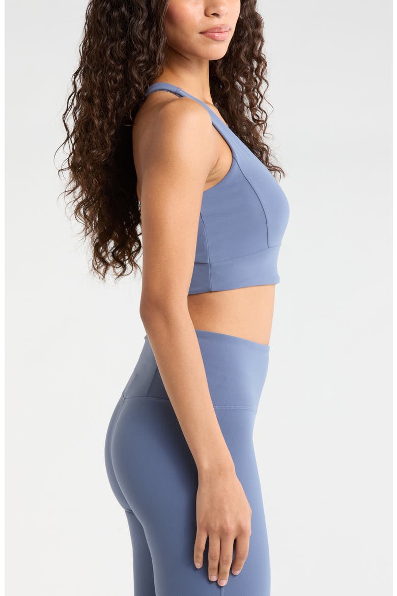 Zella Studio Luxe V-Neck Racerback Sports Bra (Women) | Nordstrom