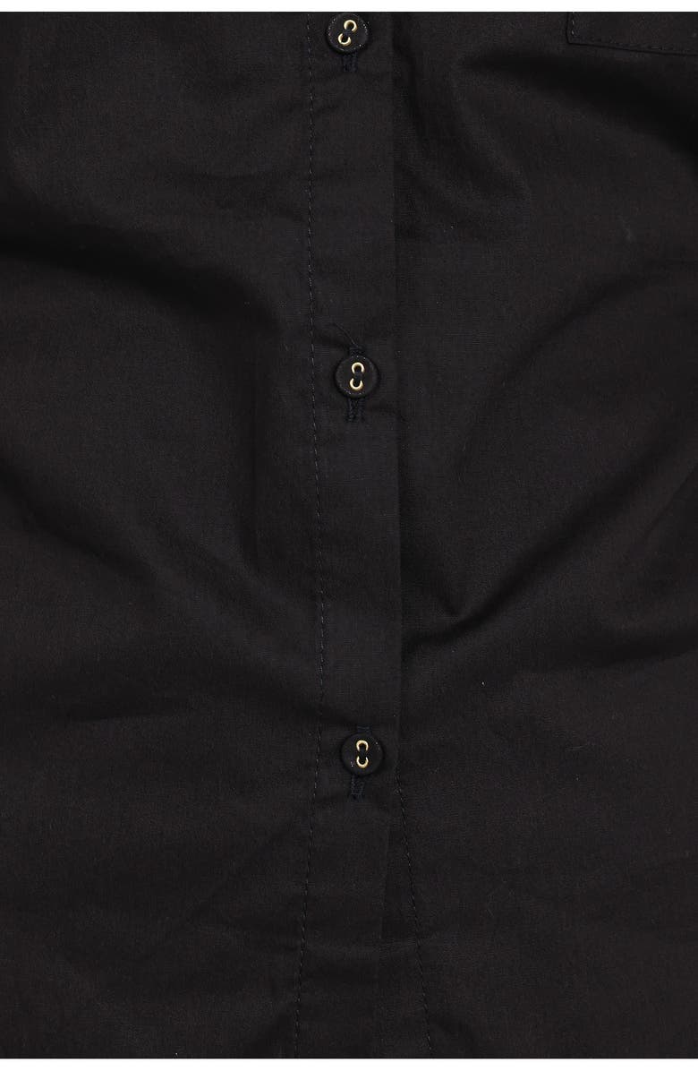 Petal & Pup Yacra Tie Back Cotton Button-Up Shirt, Alternate, color, Black