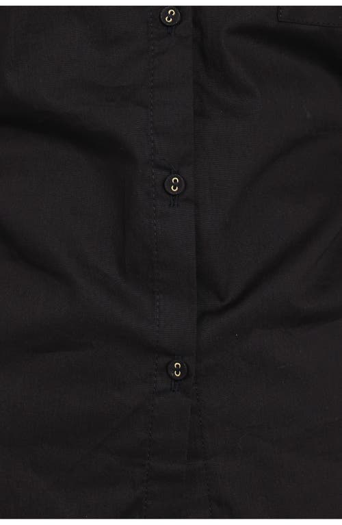 Petal And Pup Petal & Pup Yacra Tie Back Cotton Button-up Shirt In Black