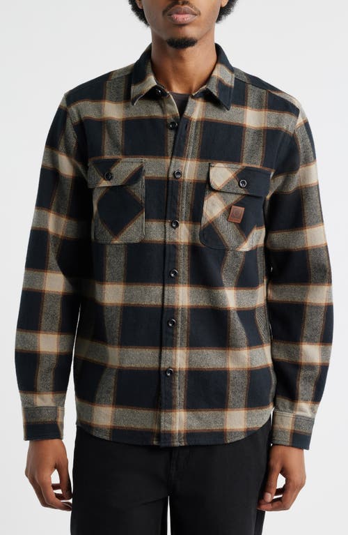 Brixton Bowery Standard Fit Plaid Heavyweight Cotton Flannel Button-up Shirt In Multi