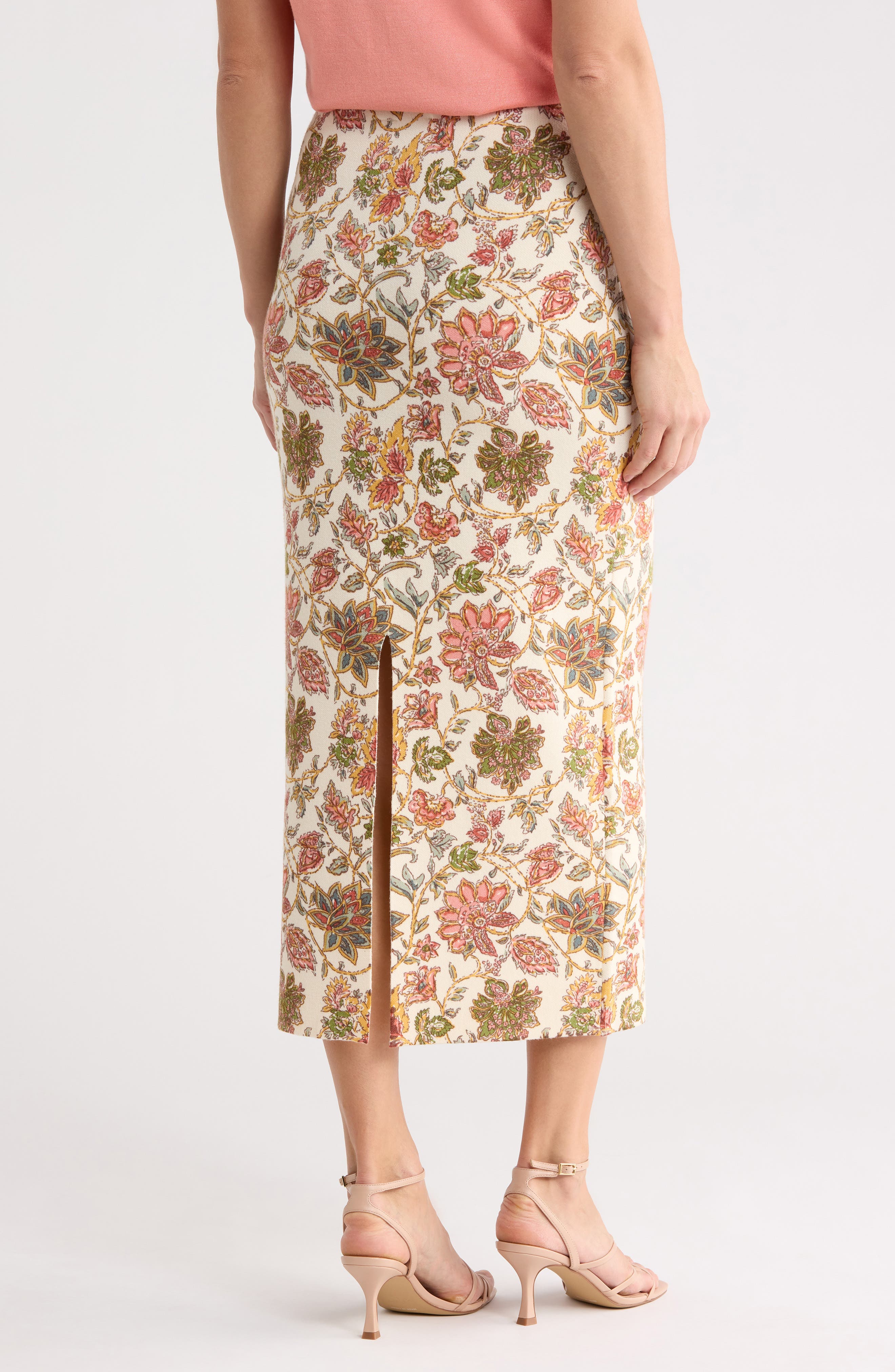 Floral Jacquard Pull-On Skirt - image 4