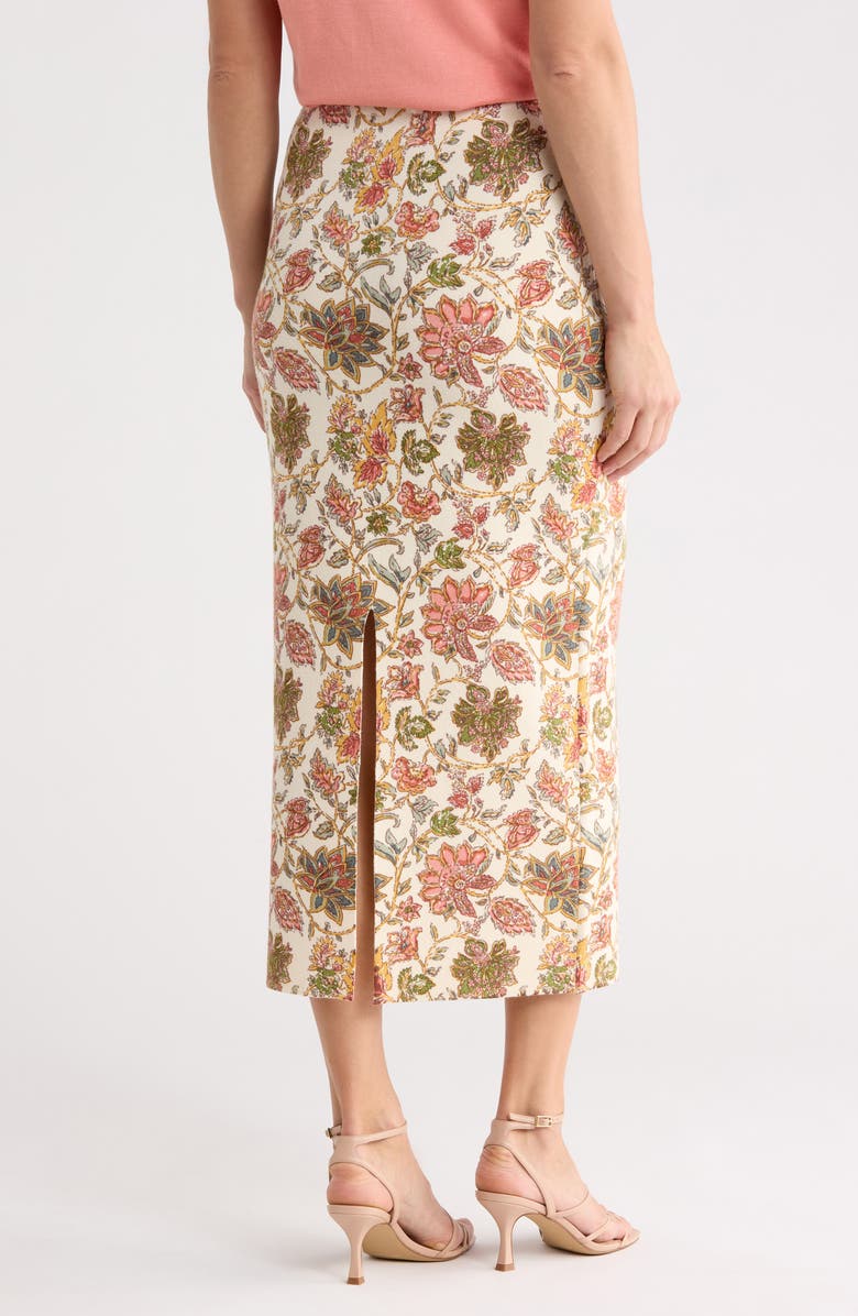 ELIE ELIE TAHARI Floral Jacquard Pull-On Skirt, Alternate, color, Chintz Floral Print