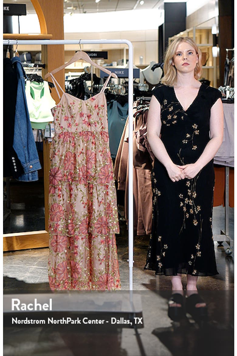 Floral Embroidered Tiered Maxi Dress video