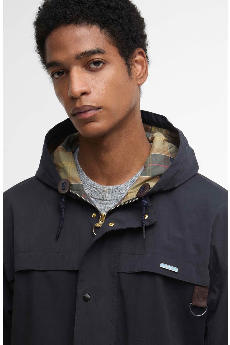 Icons Durham Waterproof Hooded Raincoat, Alternate, color, NAVY